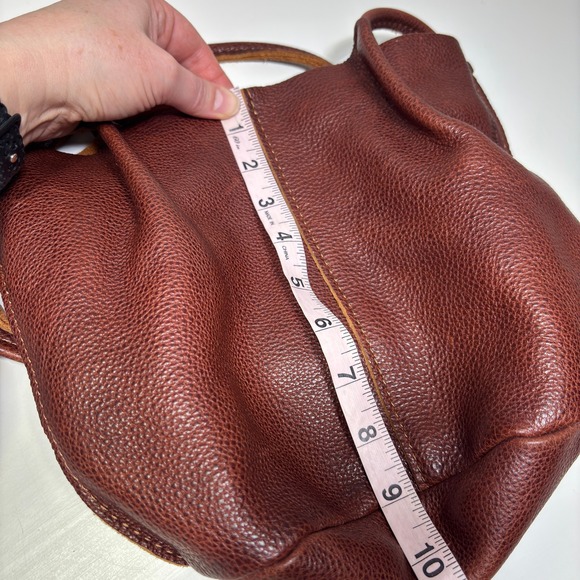Portland Leather Goods Bucket Bag Chestnut Brown  Pebbled Leather - Picture 10 of 13